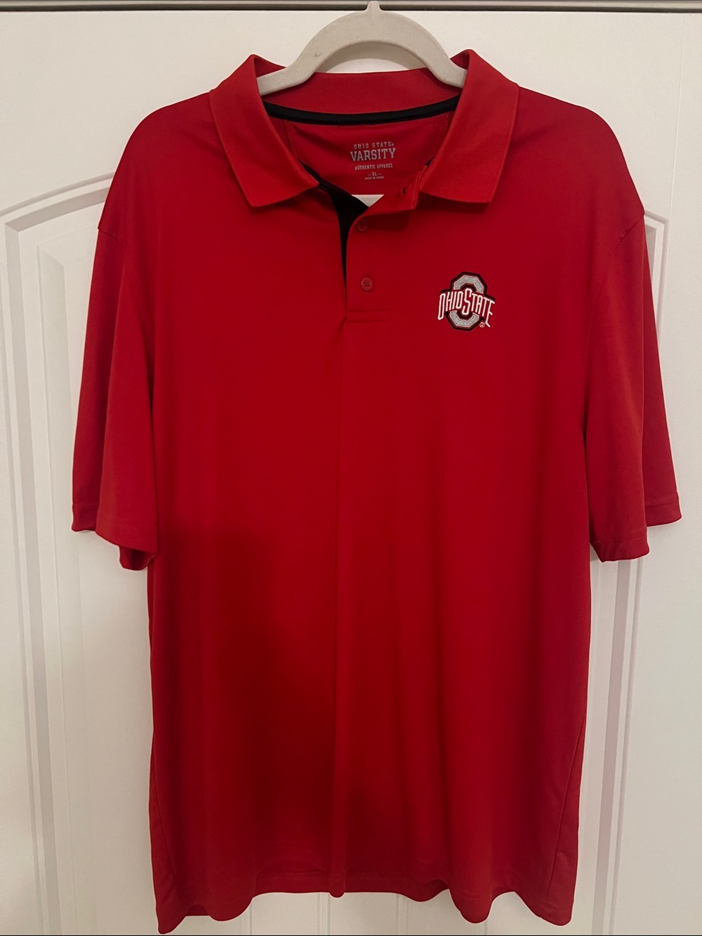 Ohio State Varsity Authentic Apparel Red Men’s Embroidered Polo Sz XL